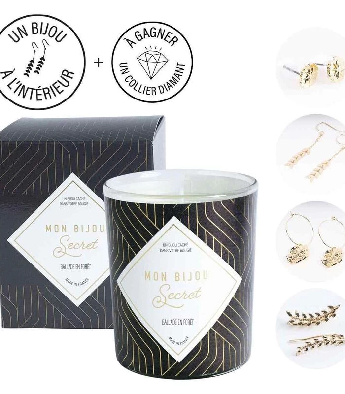 Geurkaars Ceder Met Gouden Messing Oorbellen 4 Geurkaars Ceder Met Gouden Messing Oorbellen - Afbeelding 2