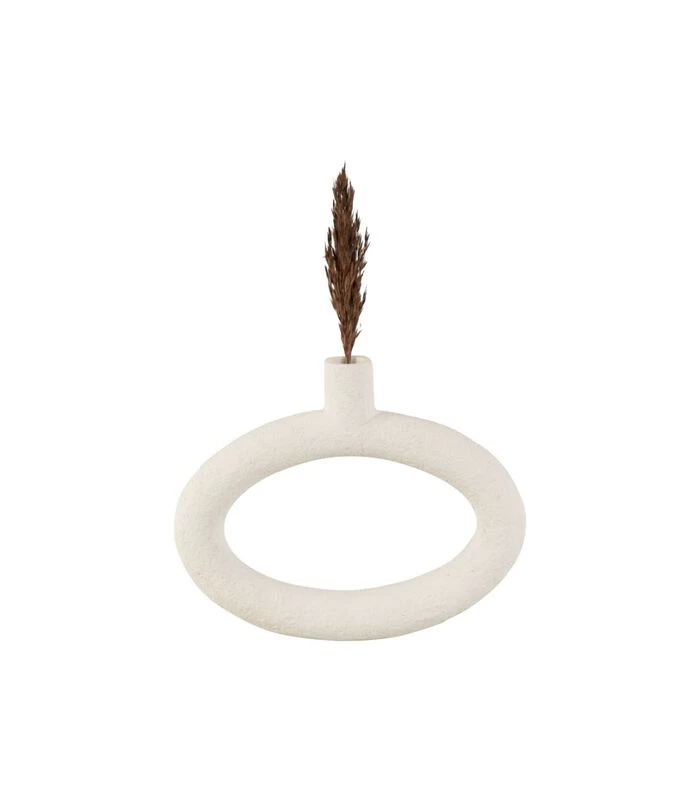 PRESENT TIME Vaas Ring - Polyresin - Ovaal Wijd Wit - 25x3,5x20,5cm 4 PRESENT TIME Vaas Ring - Polyresin - Ovaal Wijd Wit - 25x3,5x20,5cm - Afbeelding 2