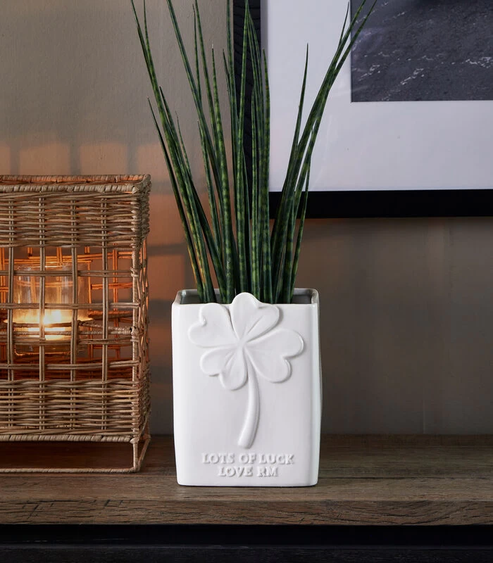 Vaas RM Lucky Clover Wit 4 Vaas RM Lucky Clover Wit - Afbeelding 2