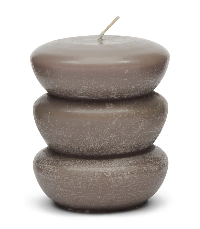 Stompkaars RM Bauble Grijs - 9x11 Cm 3 Stompkaars RM Bauble Grijs - 9x11 Cm