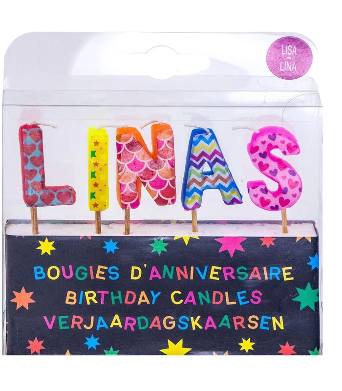 Verjaardagskaarsen Namen Lisa En Lina 3 Verjaardagskaarsen Namen Lisa En Lina