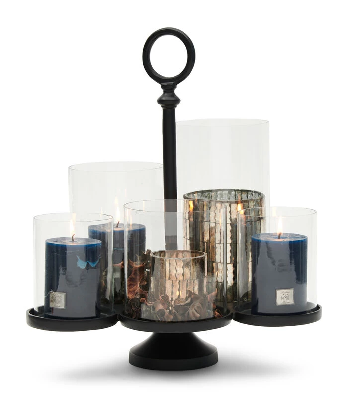 Windlichten Voor Binnen - Lisbon Multiple Hurricane - Zwart - 1 Stuks 4 Windlichten Voor Binnen - Lisbon Multiple Hurricane - Zwart - 1 Stuks - Afbeelding 2