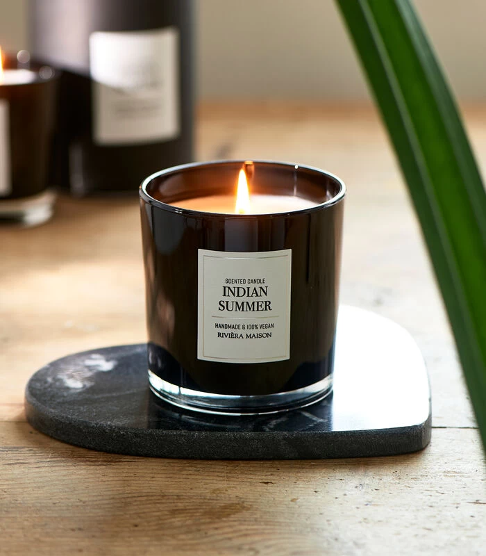 Geurkaars In Glas - RM Indian Summer Geurkaarsen M - Zwart 4 Geurkaars In Glas - RM Indian Summer Geurkaarsen M - Zwart - Afbeelding 2