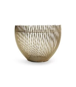 Draadmand 20xH15cm Goud Twisted Iris