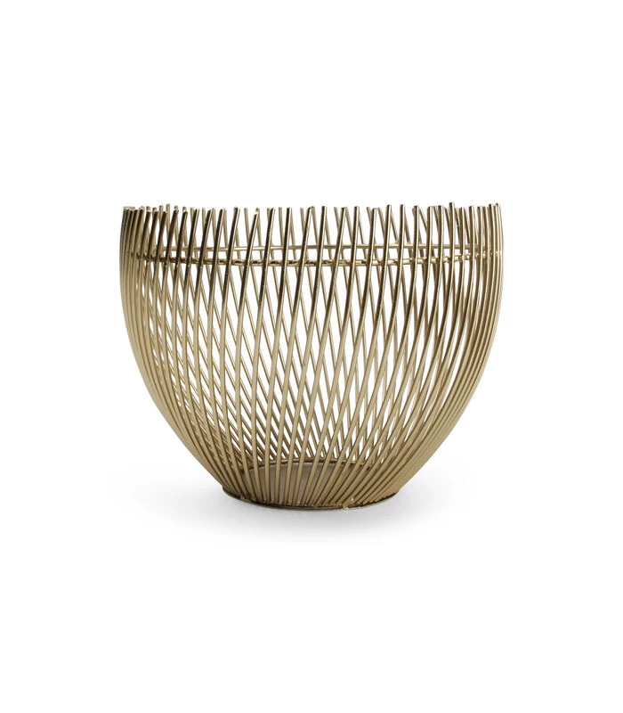 Draadmand 20xH15cm Goud Twisted Iris 3 Draadmand 20xH15cm Goud Twisted Iris