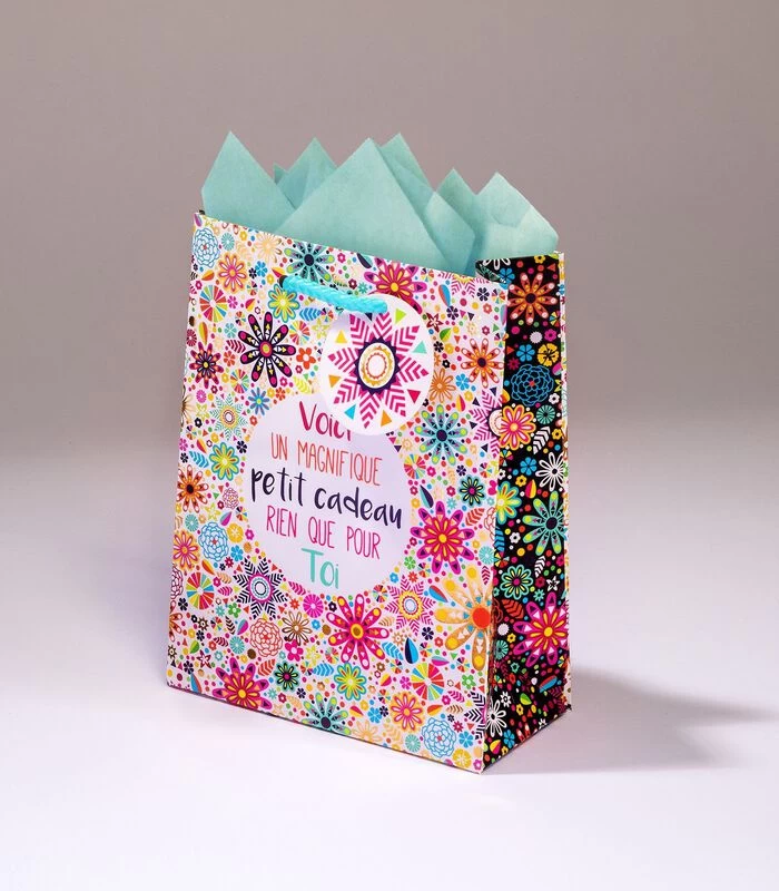 Geschenkentas Flower PowerL 14 X H 18 X P 6,5 Cm 3 Geschenkentas Flower PowerL 14 X H 18 X P 6,5 Cm