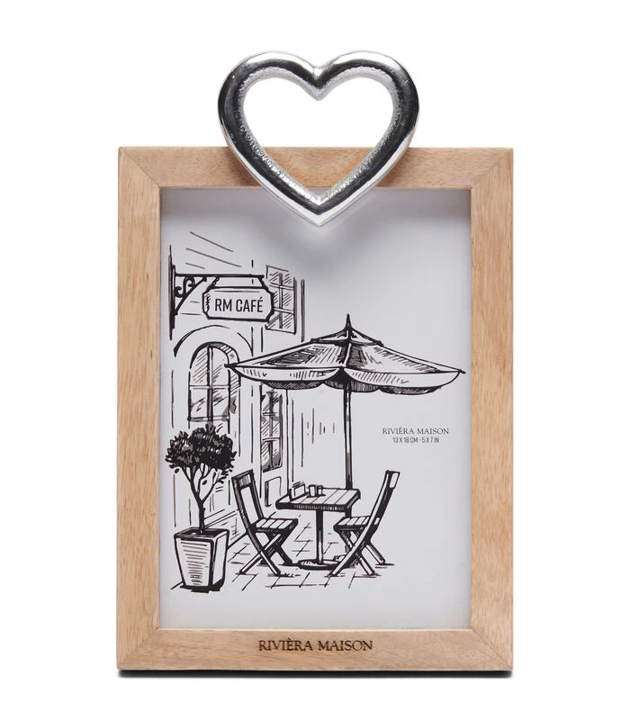 Fotolijst 13x18 Staand Met Hartje - Hanging Heart - Bruin - 3 Fotolijst 13x18 Staand Met Hartje - Hanging Heart - Bruin -