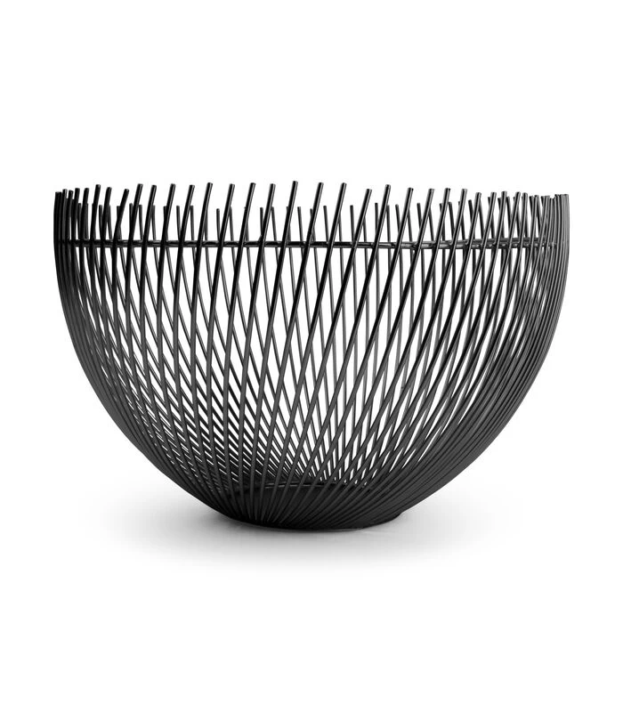 Draadmand 30xH18cm Zwart Twisted Iris 3 Draadmand 30xH18cm Zwart Twisted Iris