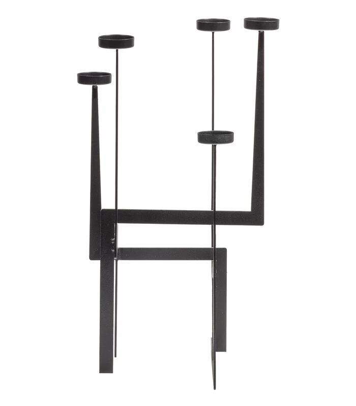 Dash Kandelaar - Metaal - Zwart - 51x30x30 4 Dash Kandelaar - Metaal - Zwart - 51x30x30 - Afbeelding 2