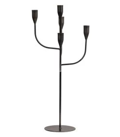 Kent Kandelaar - Metaal - Zwart - 57x26x26 7 Kent Kandelaar - Metaal - Zwart - 57x26x26 -Professionele winkel voor decoratieve artikelen 9552dd4b98ec42779ce28e883a2d8948