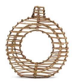 Vaas - Rustic Rattan Round Decoration Vase M - Naturel