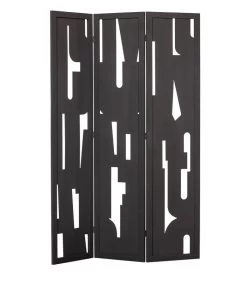 WOOOD Kamerscherm Merel - MDF - Zwart - 170x120x2