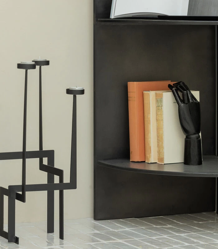 Dash Kandelaar - Metaal - Zwart - 51x30x30 6 Dash Kandelaar - Metaal - Zwart - 51x30x30 - Afbeelding 4