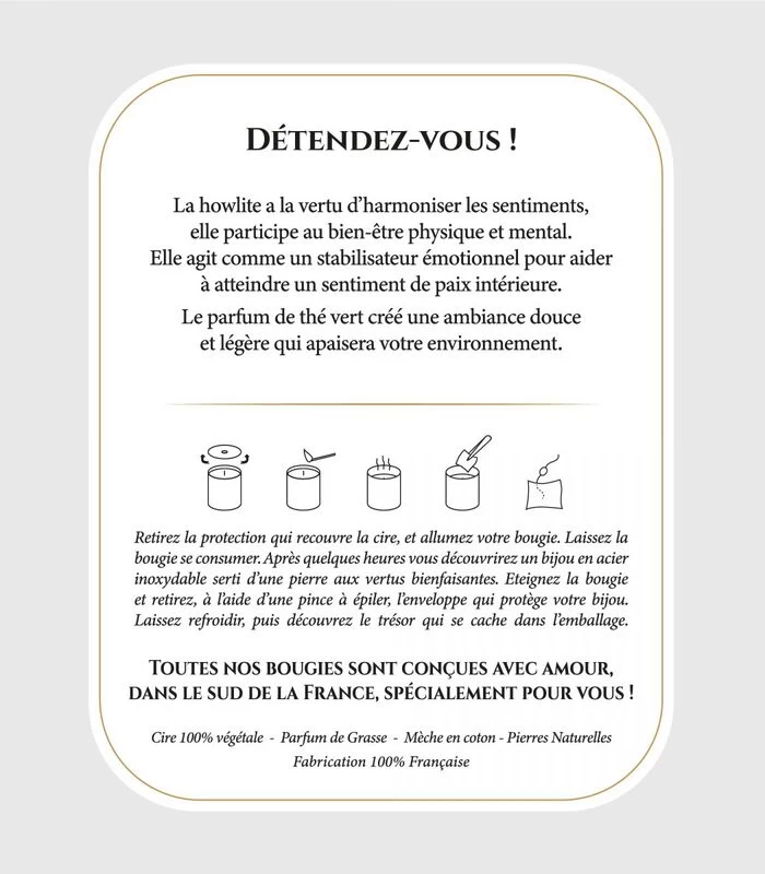 Geurkaars Groene Thee Met Gouden Messing Ketting 5 Geurkaars Groene Thee Met Gouden Messing Ketting - Afbeelding 3