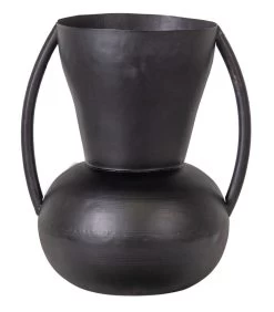 Exclusive Siep Vaas - Metaal - Zwart - 44x35x30