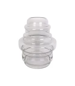 PRESENT TIME Vaas Distinct - Large - Glas Donkergrijs - Ø25x30cm