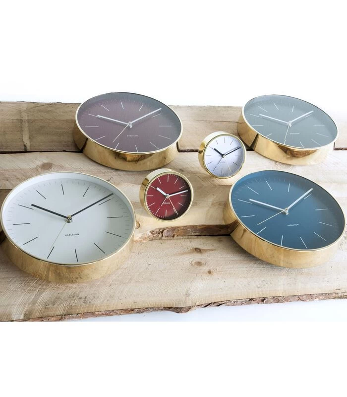 Karlsson Wandklok Minimal - Wit, Shiny Goud Behuizing - Ø27,5cm 4 Karlsson Wandklok Minimal - Wit, Shiny Goud Behuizing - Ø27,5cm - Afbeelding 2