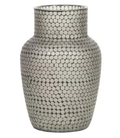 Exclusive Ace Vaas Mozaiek - Glas - Zwart - 45x30x30