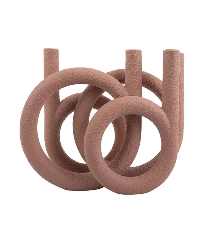 PRESENT TIME Kandelaar Rings - Terracotta Oranje - 38x14,5x30 Cm 3 PRESENT TIME Kandelaar Rings - Terracotta Oranje - 38x14,5x30 Cm