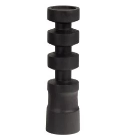 Midi Kandelaar - Mangohout - Zwart - 41x11x11