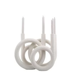 PRESENT TIME Kandelaar Rings - Polyresin - Wit - 38x14,5x30cm 9 PRESENT TIME Kandelaar Rings - Polyresin - Wit - 38x14,5x30cm -Professionele winkel voor decoratieve artikelen b5115bfcd99a41a2bb6ec3723b40366a