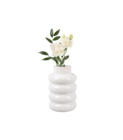 PRESENT TIME Vaas Bobbly Glazed - Wit - Ø15x24cm 5 PRESENT TIME Vaas Bobbly Glazed - Wit - Ø15x24cm -Professionele winkel voor decoratieve artikelen b54e23002e3d421c875400e69fc4379a