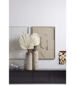 Exclusive Kari Vaas L - Metaal - Bruin - 60x17x17 -Professionele winkel voor decoratieve artikelen b622757c7211470386bf9f297e9d592f