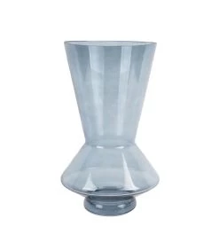 PRESENT TIME Vaas Glow - Glas Donkerblauw - Large - 17x28cm