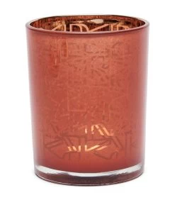 Waxinelichthouder Glas, Theelichthouder Patroon - Linquenda - Rood