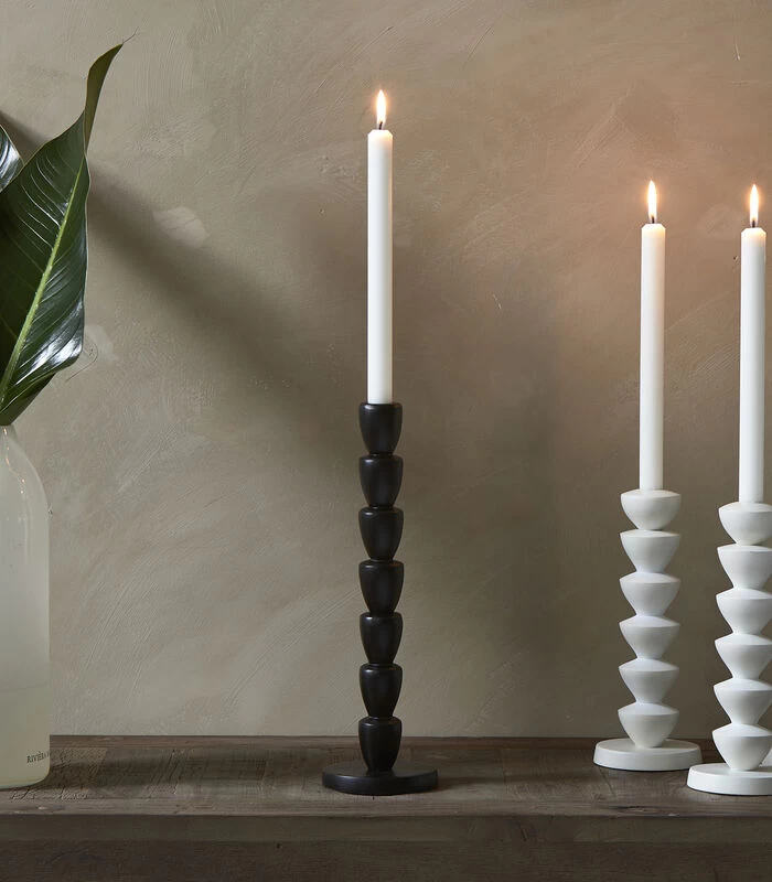 Kaarshouder Mat Zwart, Kandelaar - Fossil Candle - Mat Zwart 4 Kaarshouder Mat Zwart, Kandelaar - Fossil Candle - Mat Zwart - Afbeelding 2