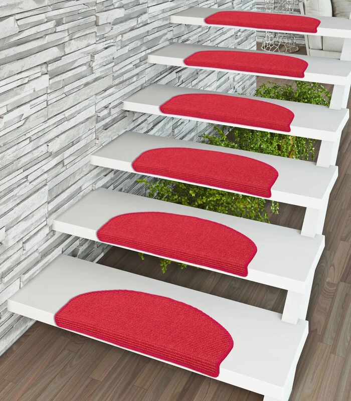 Natuurlijke Sisal Trapmatten Set Van 15 4 Natuurlijke Sisal Trapmatten Set Van 15 - Afbeelding 2