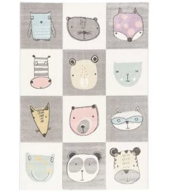 Vloerkleed Maui Kids Vrolijke Dieren Kleurrijk