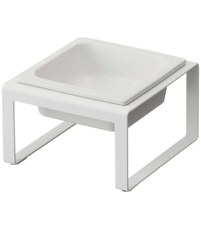 Yamazaki Pet Food Bowl Stand Single - Tower - White 3 Yamazaki Pet Food Bowl Stand Single - Tower - White