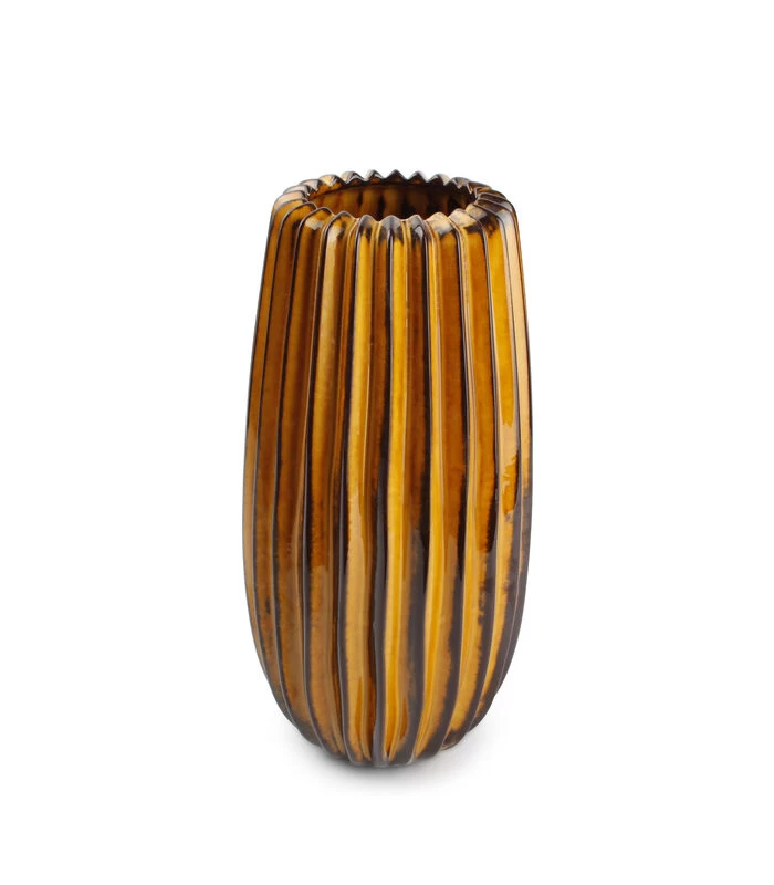 Vaas 16xH34cm Geel Coral 3 Vaas 16xH34cm Geel Coral