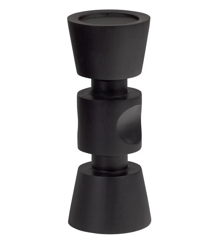 Midi Kandelaar - Mangohout - Zwart - 29x12x12 3 Midi Kandelaar - Mangohout - Zwart - 29x12x12