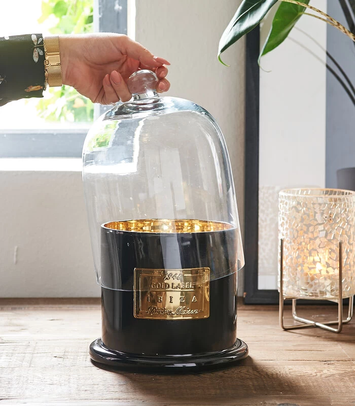 Geurkaars In Glas - Geurkaarsen Candle Dôme Ibiza XL - Zwart 4 Geurkaars In Glas - Geurkaarsen Candle Dôme Ibiza XL - Zwart - Afbeelding 2