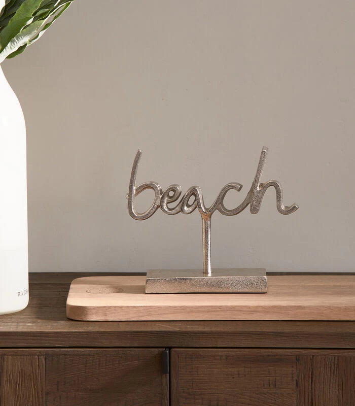 Beeld Met Tekst Op Voet, Deco - Beach Statue - Zilver 4 Beeld Met Tekst Op Voet, Deco - Beach Statue - Zilver - Afbeelding 2