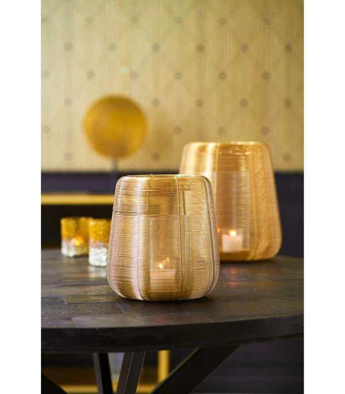 Windlicht Adeta - Goud - Ø22,5cm 5 Windlicht Adeta - Goud - Ø22,5cm - Afbeelding 3