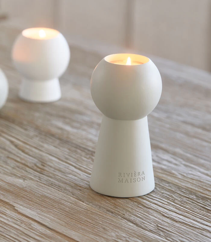 Waxinelichthouder Rond, Theelichthouder - Oriental Pearl - Mat Beige 4 Waxinelichthouder Rond, Theelichthouder - Oriental Pearl - Mat Beige - Afbeelding 2