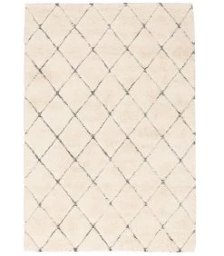 Nature Vloerkleed Shaggy Wool Linea Lozenges