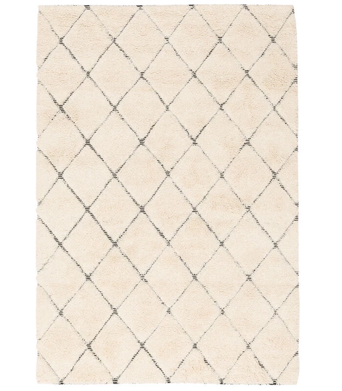 Nature Vloerkleed Shaggy Wool Linea Lozenges 3 Nature Vloerkleed Shaggy Wool Linea Lozenges