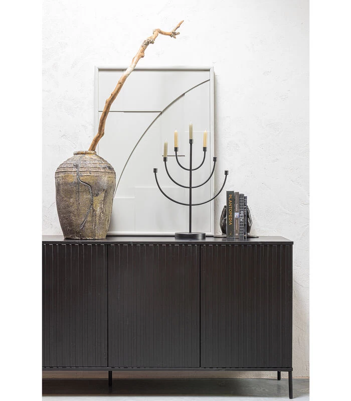 Exclusive Sterre Kandelaar - Metaal - Zwart - 56x43x18 4 Exclusive Sterre Kandelaar - Metaal - Zwart - 56x43x18 - Afbeelding 2