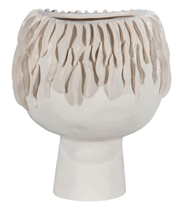 BePureHome Seaweed Vaas - Keramiek - Off White - 22x19x15 3 BePureHome Seaweed Vaas - Keramiek - Off White - 22x19x15