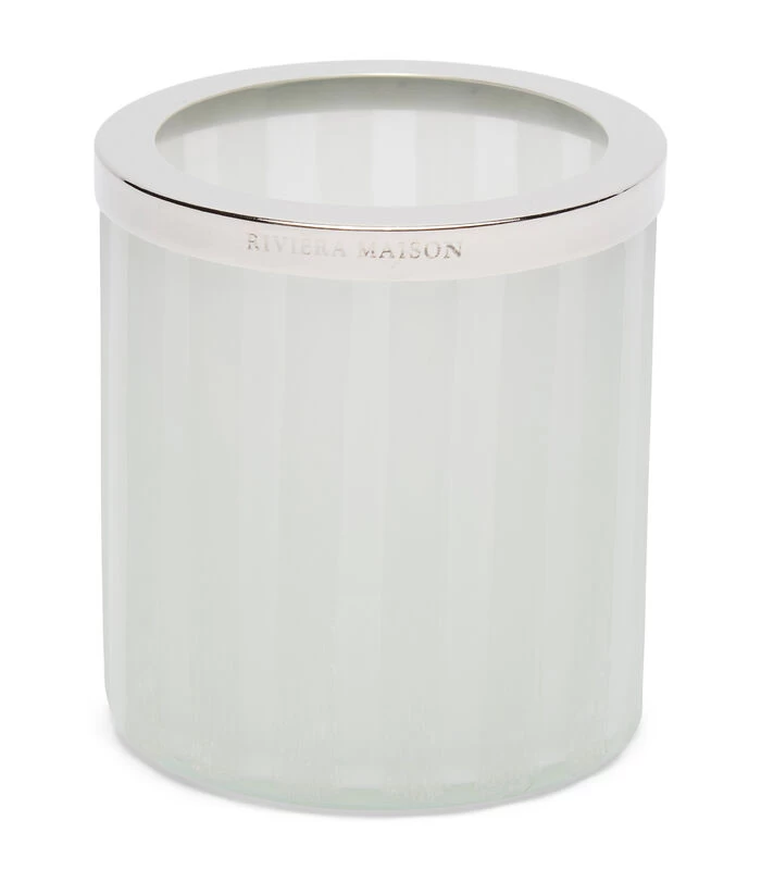 Waxinelichthouder Glas, Theelichthouder Streep - Santa Monica - Wit 3 Waxinelichthouder Glas, Theelichthouder Streep - Santa Monica - Wit