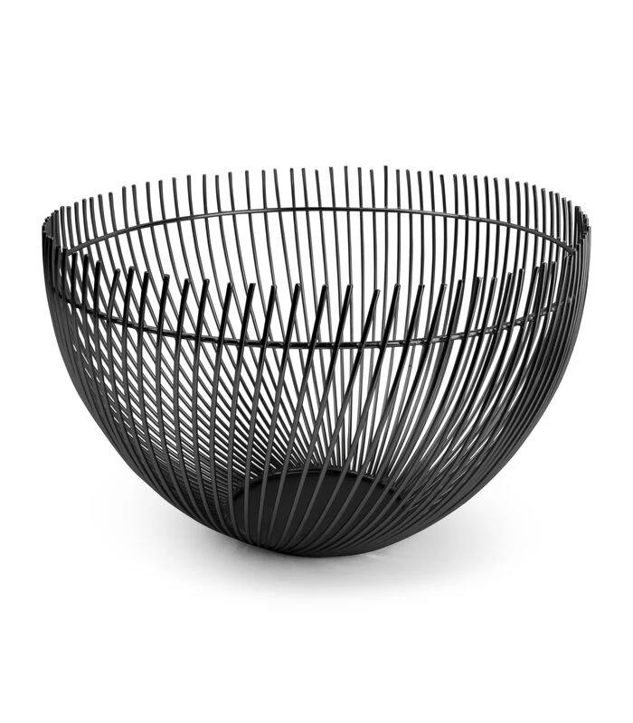 Draadmand 30xH18cm Zwart Twisted Iris 4 Draadmand 30xH18cm Zwart Twisted Iris - Afbeelding 2