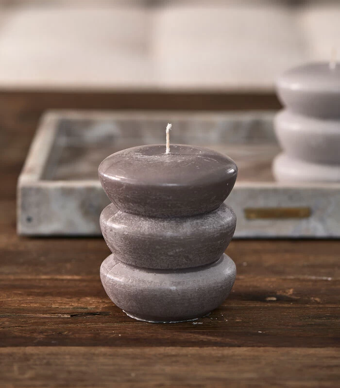 Stompkaars RM Bauble Grijs - 9x11 Cm 4 Stompkaars RM Bauble Grijs - 9x11 Cm - Afbeelding 2