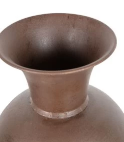 Exclusive Kari Vaas L - Metaal - Bruin - 60x17x17 -Professionele winkel voor decoratieve artikelen e7c0ab08d5624ac6a4e3e6e8a40837d7