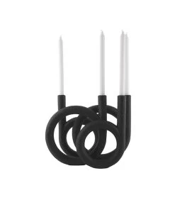 PRESENT TIME Kandelaar Rings - Polyresin - Zwart - 38x14,5x30cm 11 PRESENT TIME Kandelaar Rings - Polyresin - Zwart - 38x14,5x30cm -Professionele winkel voor decoratieve artikelen e9ea3cbeef9a4452bbc0e7e371723ce7