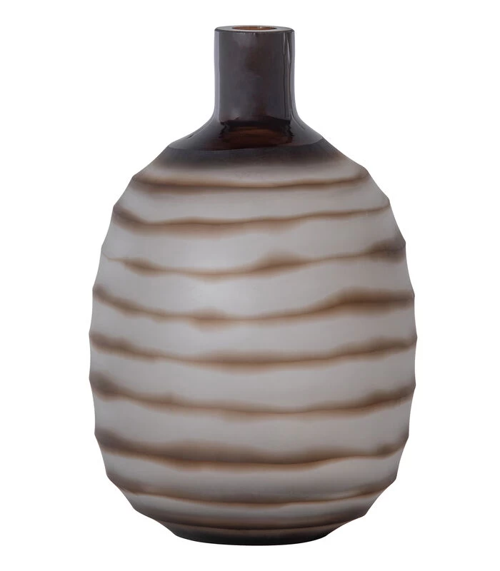 BePureHome Zebra Vaas - Glas - Bruin - 26x15x15 3 BePureHome Zebra Vaas - Glas - Bruin - 26x15x15
