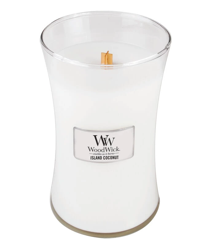 WoodWick Kaars Island Coconut Large Kaars 3 WoodWick Kaars Island Coconut Large Kaars